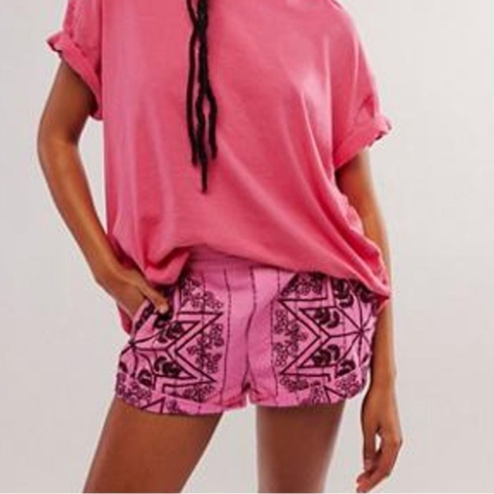 Free People Westover Embroidered Shorts